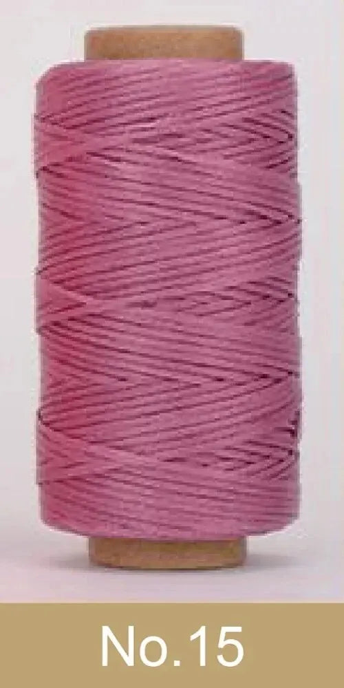 4PCS 30M Flat Waxed Thread Cord Leather Sewing for DIY Handicraft Tool Hand Wax Stitching Repair Cord Durable Polyester Leather Qme No. 15