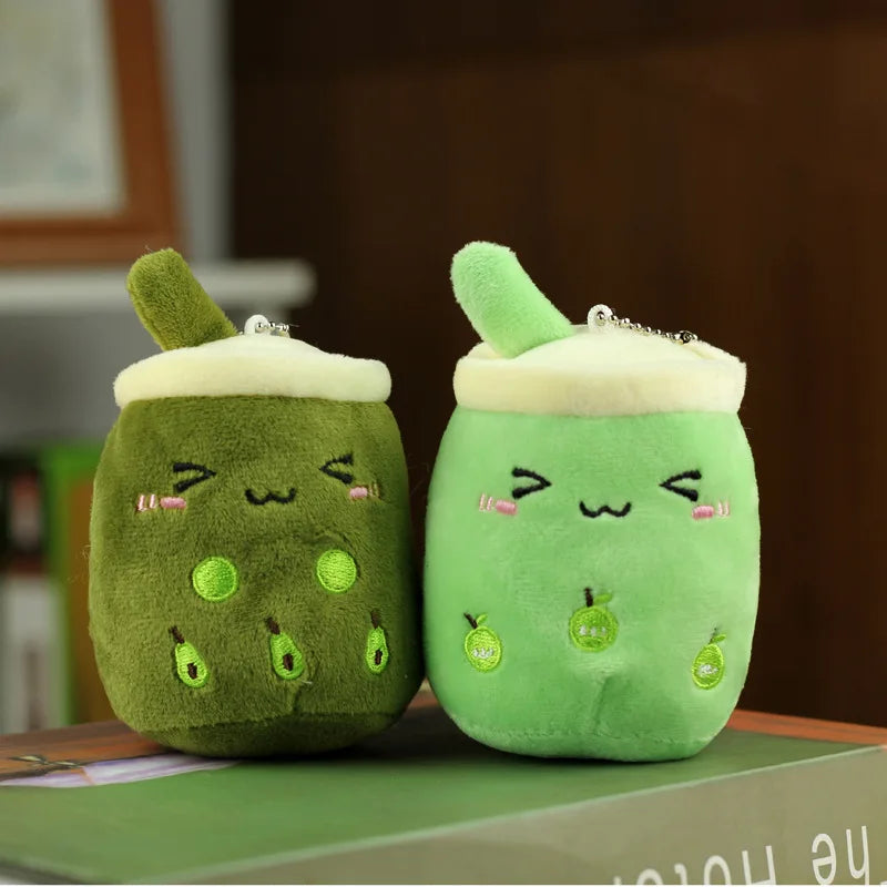 Boba Milk Tea Cup Plush Pillow Imitation Fruit Stuffed Toy Creative Qme