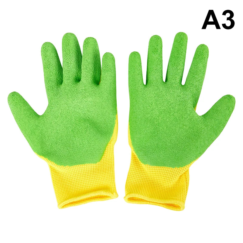 1Pair Breathable Children Gardening Gloves Durable Waterproof Anti Qme A3