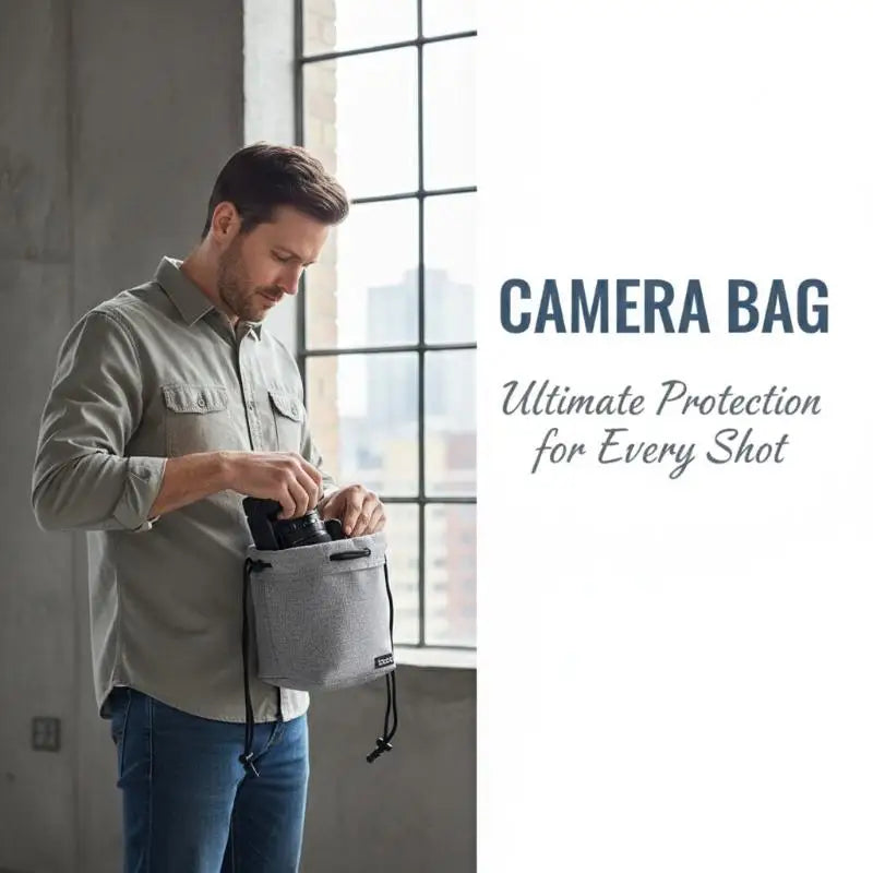 Camera Lens Bag Waterproof Organizer Photographers Travel Hiking Qme