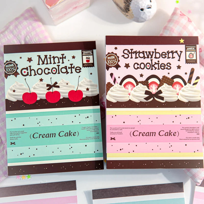 80 Sheets Cute Japanese Old-fashioned Style Memo Pads Message Paper Journal DIY Base Material Notepad School Office Stationery Qme