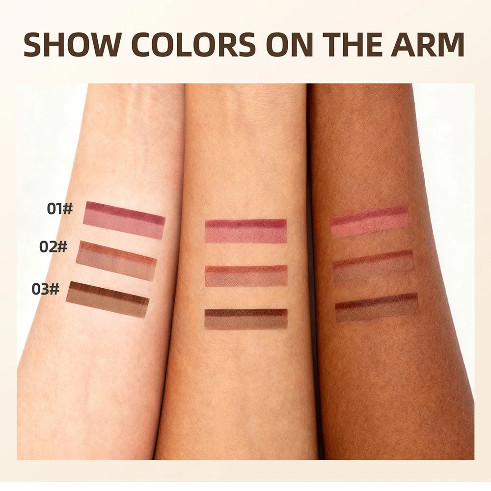 Double Color Lip Liner&Lipstick Pen Makeup Mist Matte Contour Tint Lipstick Pencil 2 In 1 Nude Brown Lipliner Pen Balm Cosmetic Qme