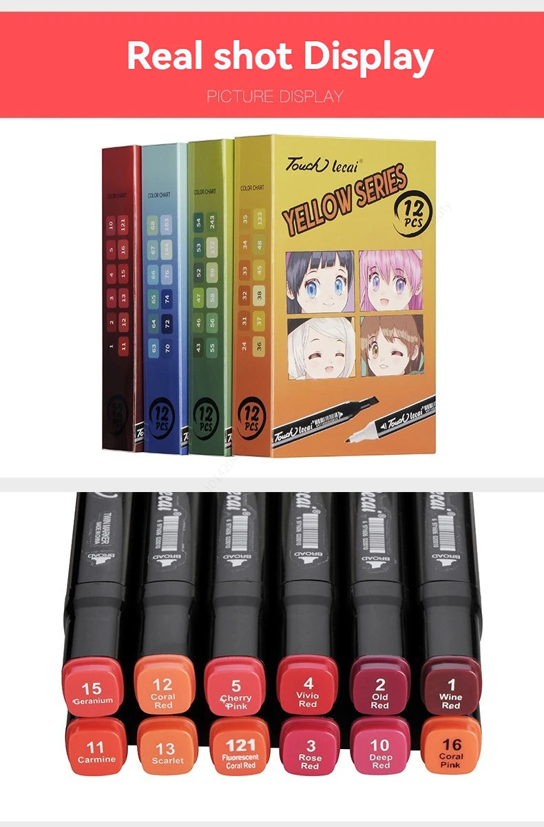 Alcohol Markers, Dual Brush Tip Permanent Art Markers, Coloring Marker, for Book Painting Card Making, Christmas gift Qme