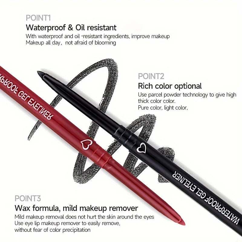 Makeup Long-lasting Eyeliner Pencil Waterproof High Pigment Eyeshadow Eye Liner Pen Women Fashion Color Makeup Tools Qme