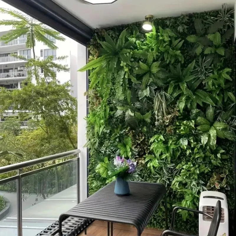 Instant Green Oasis - Lush Faux Wall - Perfect for Creating a Private Retreat in Your Urban Balcony or Garden Qme
