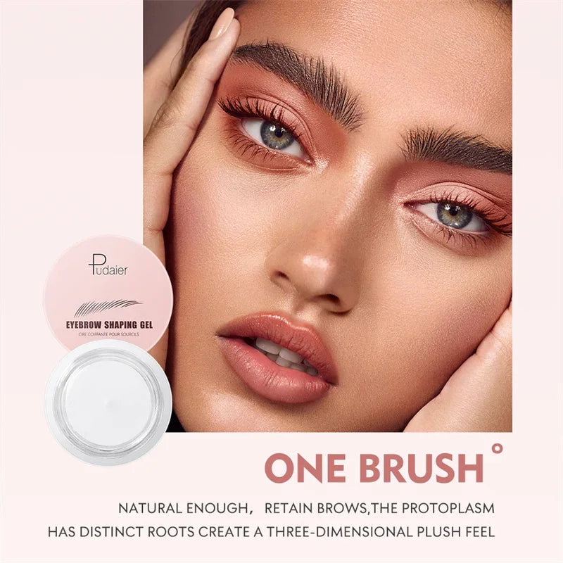 1Pc Eyebrow Styling Gel Brows Wax Sculpt Soap Waterproof Long-Lasting 3D Feathery Wild Brow Styling Easy To Wear Makeup Eyebrow Qme