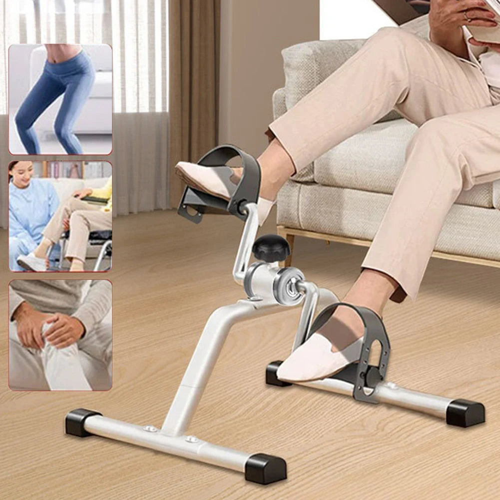 Mini Foldable Arm Leg Exercise Bike with Adjustable Resistance Under Desk Bike Cycle Pedal Exerciser for Home Exercise Qme