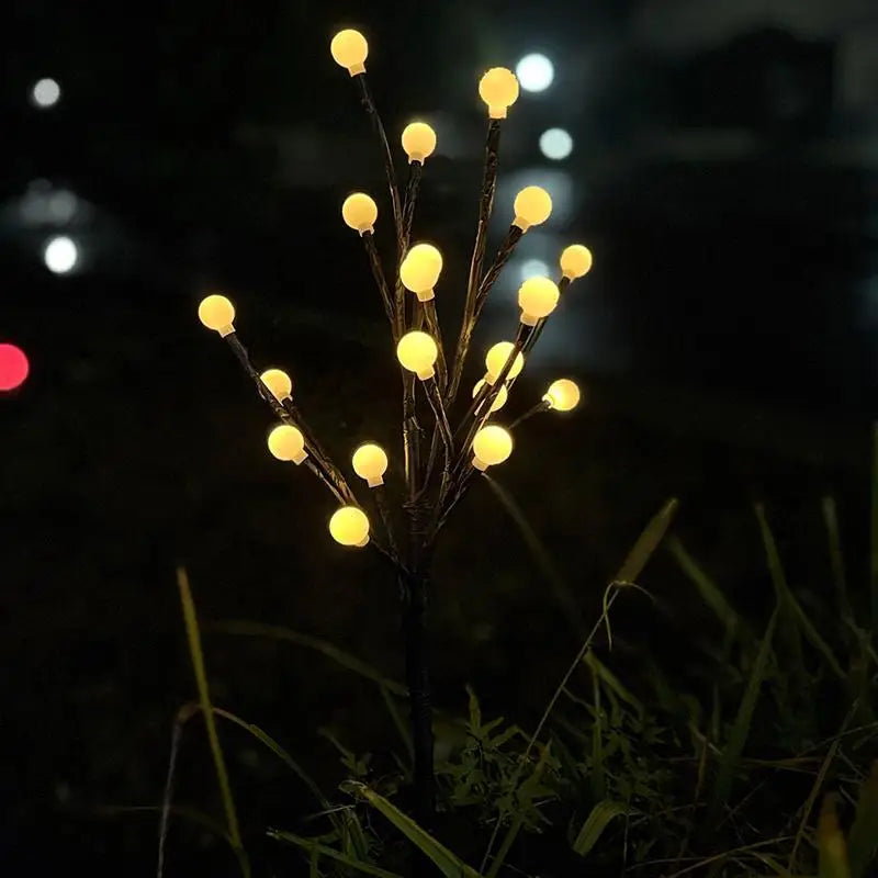 20 Leds Solar Cherry Blossom Lotus Lights Garden Light Outdoor Lawn Qme Warm white 3