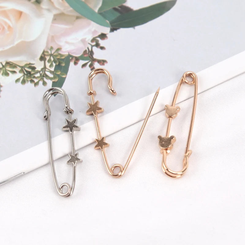 Simple Waist Tighting Pin Women Brooch Buckles Suit Vintage Trendy Qme