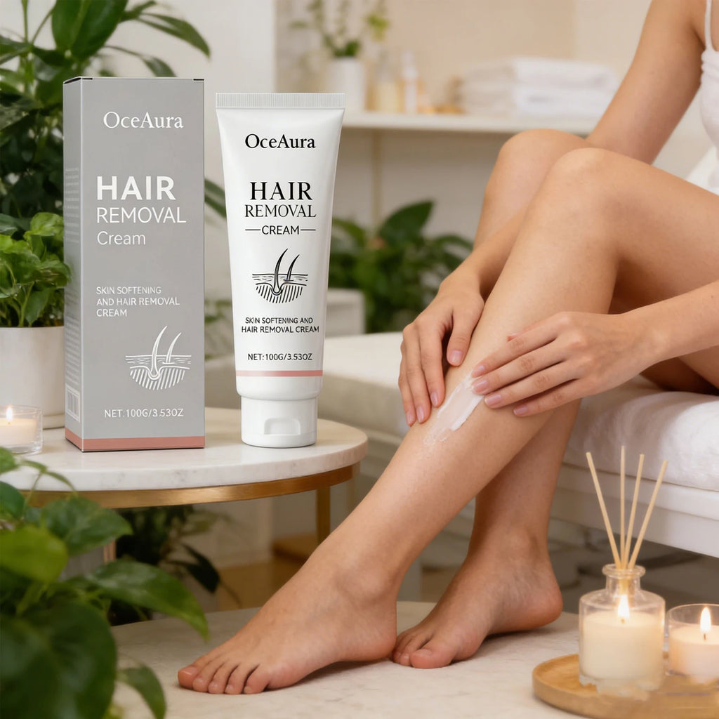 Oceaura Hair Removal Cream Legs Arms Full Body Use Skin Softening Qme