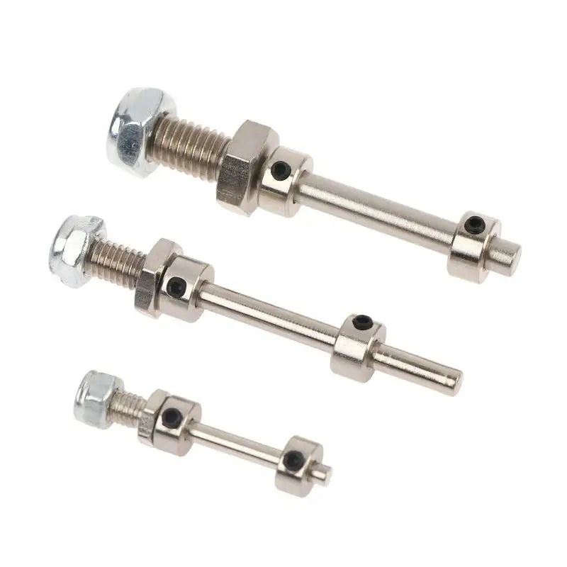 2 Pcs Wheel Axles Steel Shaft With Stop Nuts Dia 3/4/5/6MM Landing Gear Assembly M5/M6/M8 Thread Spares For RC Airplane Model Qme