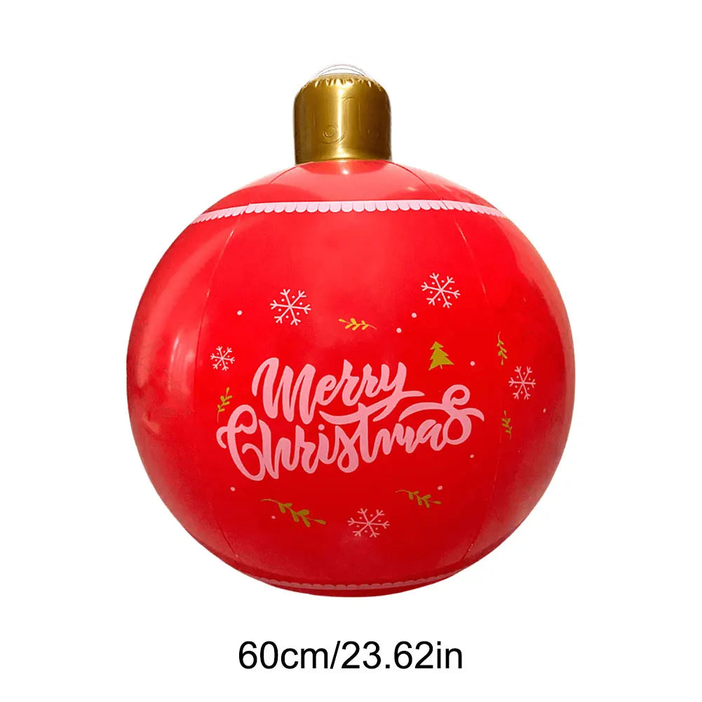 24 Inch Giant Inflatable Christmas Ball Outdoor Christmas Decorations New Years Christmas Ornaments Christmas Decorations Ball Qme Red 24 Inch