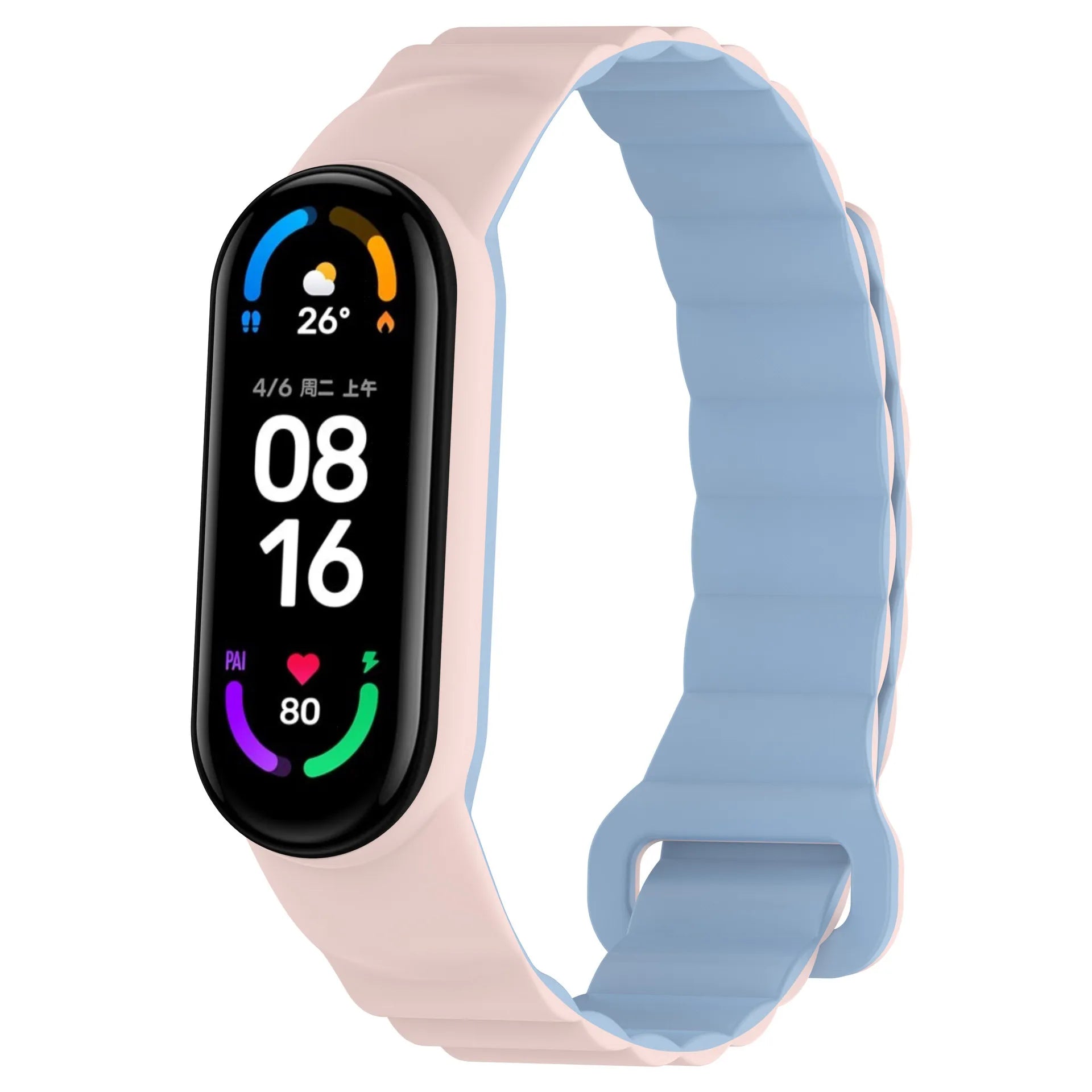 A Soft Breathable Double Section Gradient Nylon Loop Watchband for Redmi Watch 5/6 Xiaomi Watch 9/10 pro Daily Sport Accessory Qme SiltMistBlue Rice 345657 frame