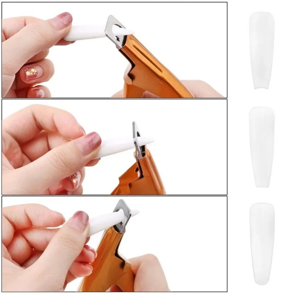 Stainless Steel U Shaped False Nail Cutter Professional Acrylic Nail Tip Trimming Clipper Multipurpose Manicure Salon Care Tool Qme
