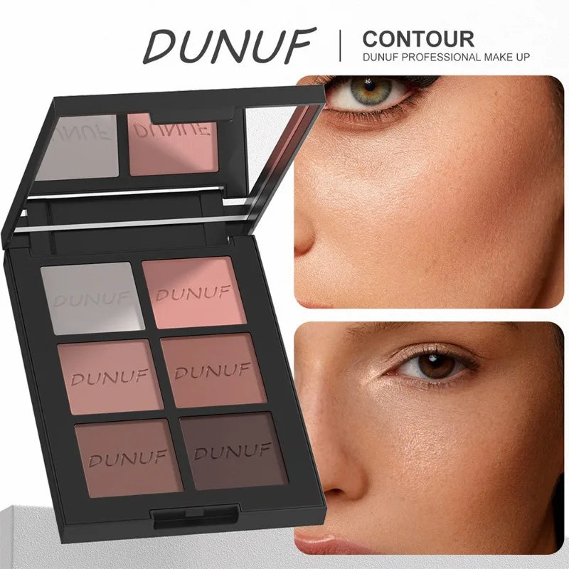 6 Colors Highlight Contouring Powder Palette Face Shadow Contouring Powder Makeup Palette Blusher Face Bronzer Color Cosmetics Qme