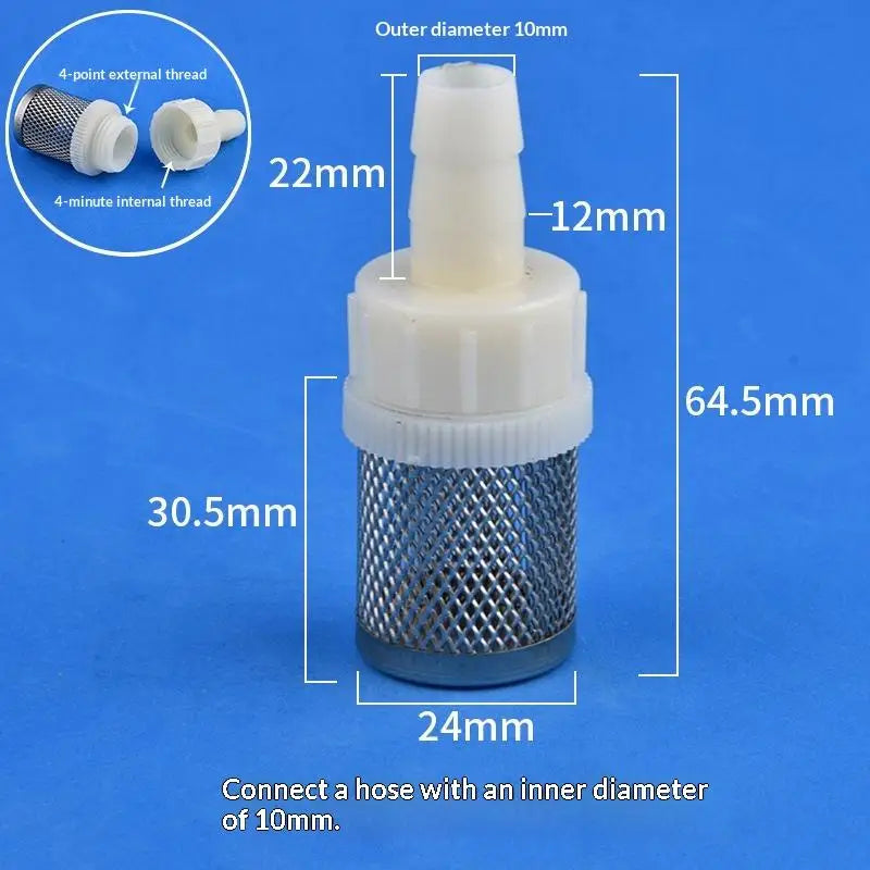 Stainless Steel Filter Fish Tank Aquarium Garden DIY Accessories 1 Qme 10mm Filter 1pcs
