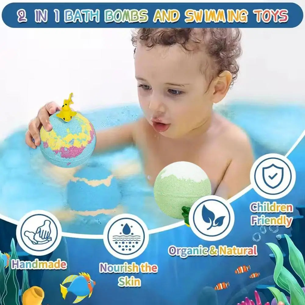 Bath Bombs Surprise Inside Ocean Ball Hidden Toys Changing Spa Easter Qme