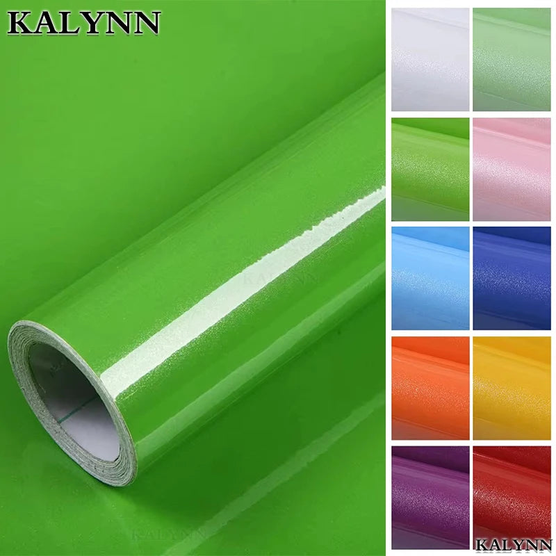Shiny Green DIY Decorative Film PVC Self Adhesive Wall Paper Qme