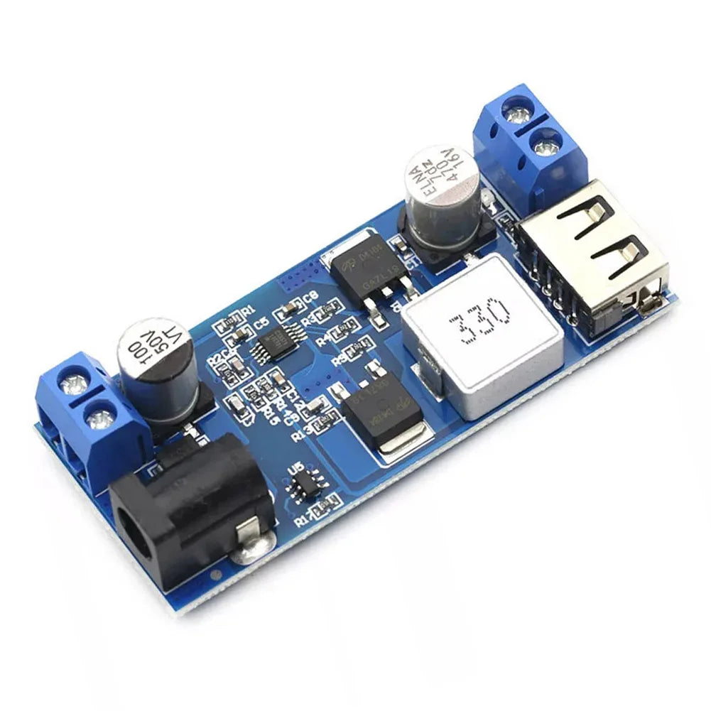 DC-DC 24V/12V To 5V 5A Step Down Power Supply Buck Converter Adjustable Step-down Power Supply Module USB Voltage Regulator Qme 1PCS
