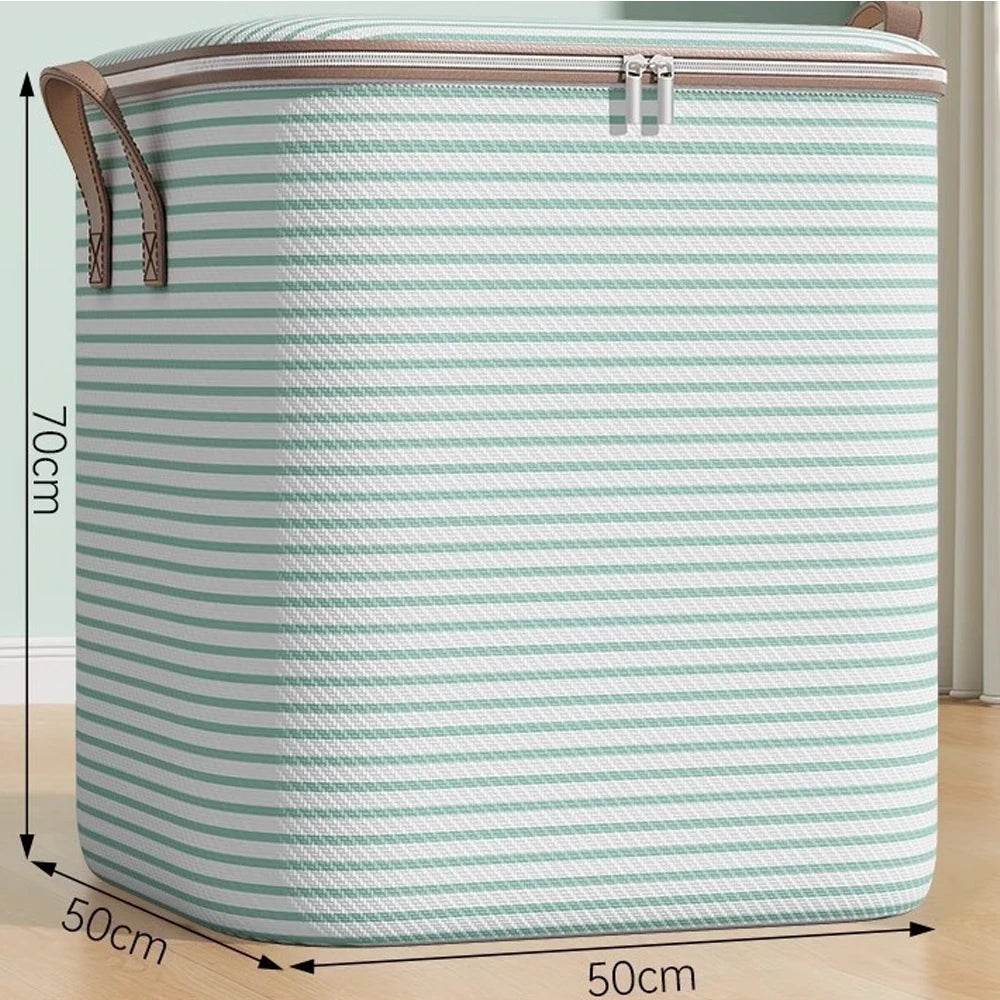 Large Capacity Foldable Storage Box for Clothes Quilts Moving Packing Storage Bag Household Organization for Blankets Clothing Qme 180L