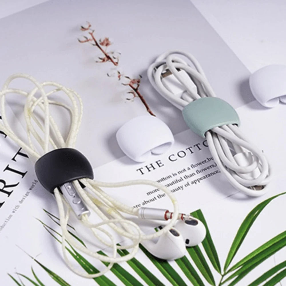 5 Pieces Set New Storage And Organization Travel Data Cable Hub Decoration Earphone Charging Cable Storage Qme