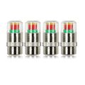 4Pcs 2.4 Bar Car Tire Pressure Guage Cap Sensor Indicator Alert Monitoring Tool Tyre Cap Indicator Alert Air Pressure Gauge Qme 4PCS
