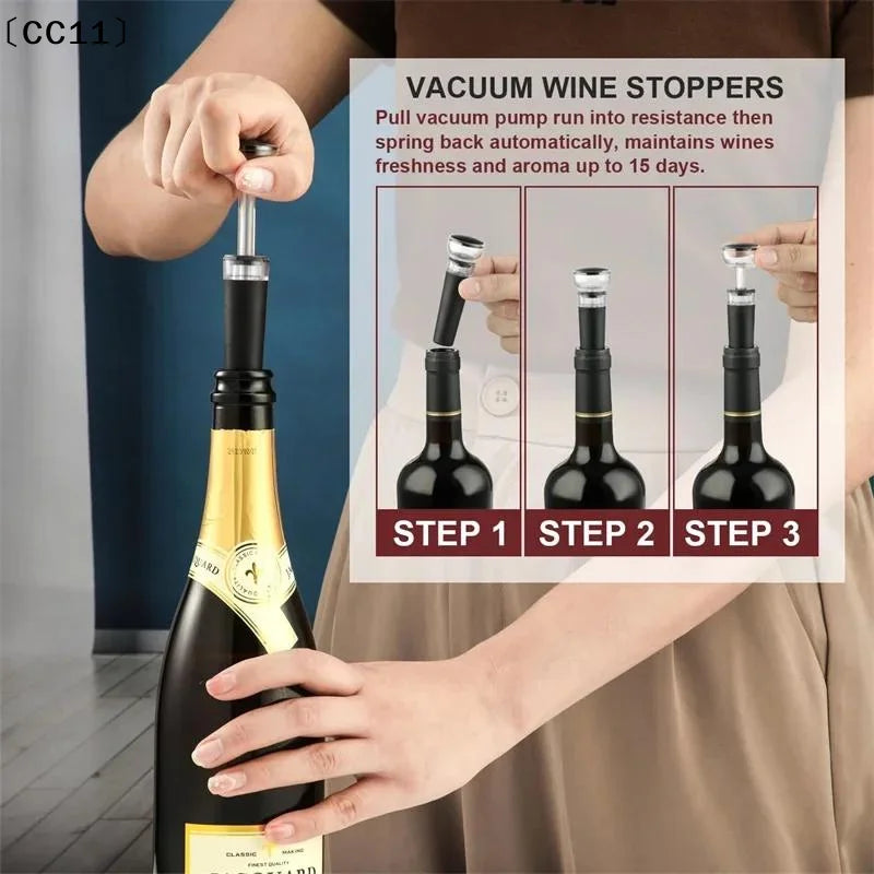 Wine Aerator Pourer Spout Vacuum Stopper Air Saver Pump Aerate Enjoy Qme