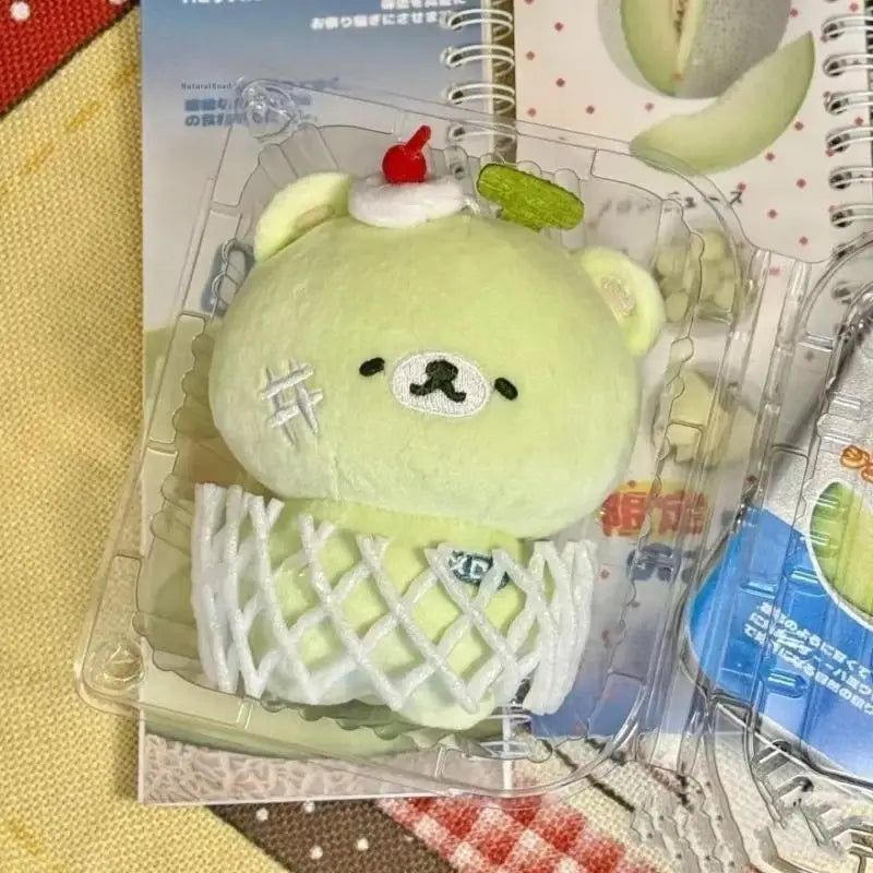 Cantaloupe Bear Plush Toy Keychain Soft Stuffed Doll Pendant Backpack Qme one size