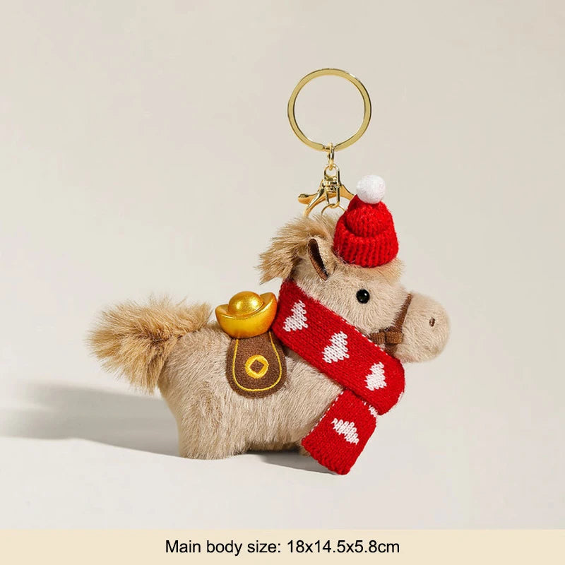 Cartoon Lion Dance Keychain Awakened Lion Chinese Style Lion Dance Pendant Doll Year Of Horse Chinese New Year Gift Qme style 17