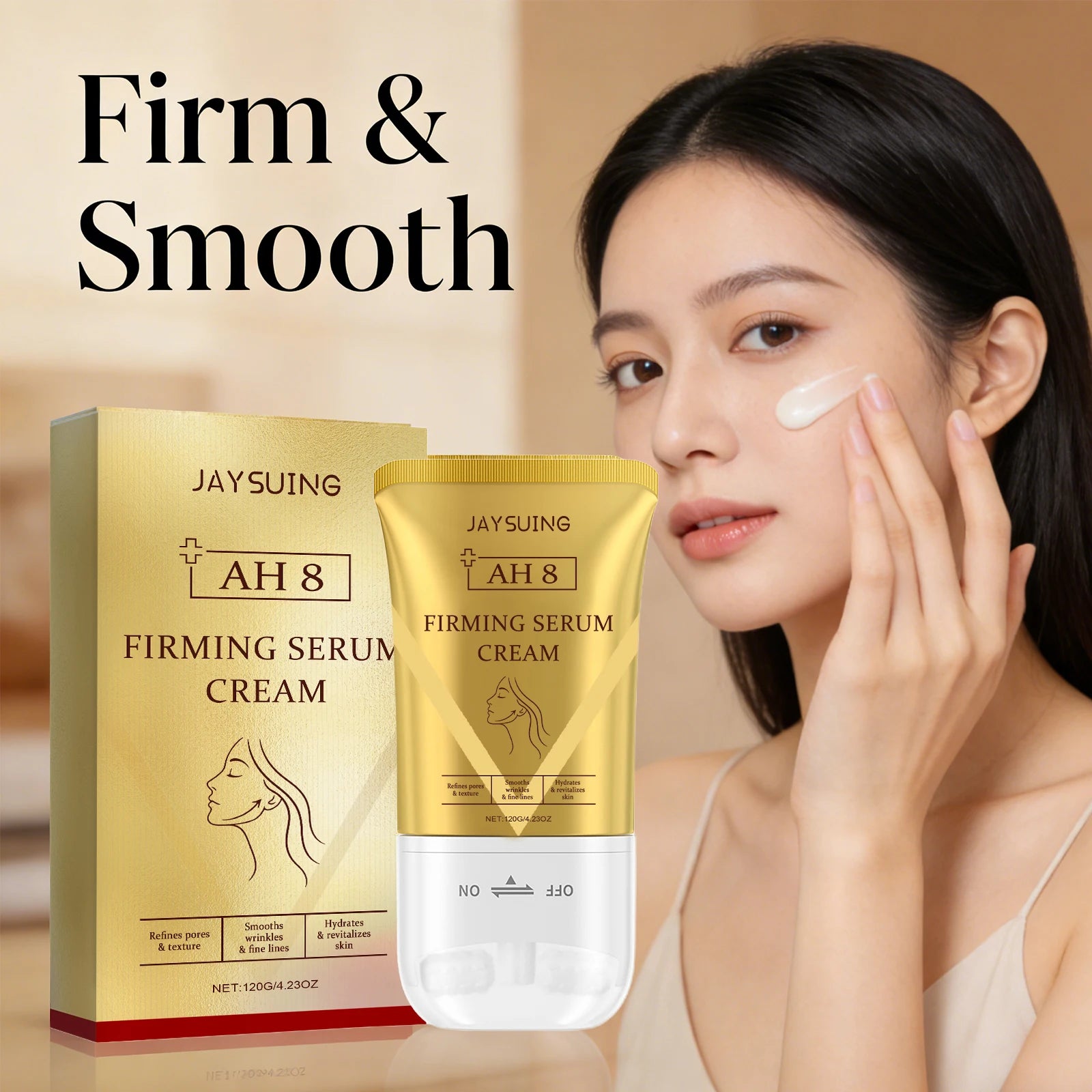 Neck Firming Roller Cream Fades Fine Lines Lift Remove Face Puffiness Qme