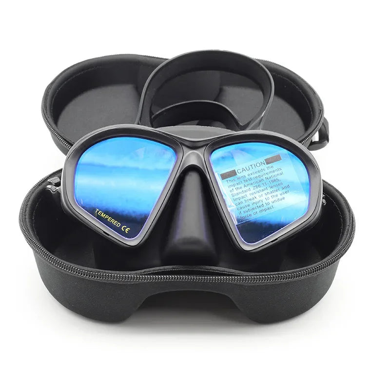 Professional Low-volume Snorkeling Mask Dive Adult Diving Equipment Qme Blue L/XL