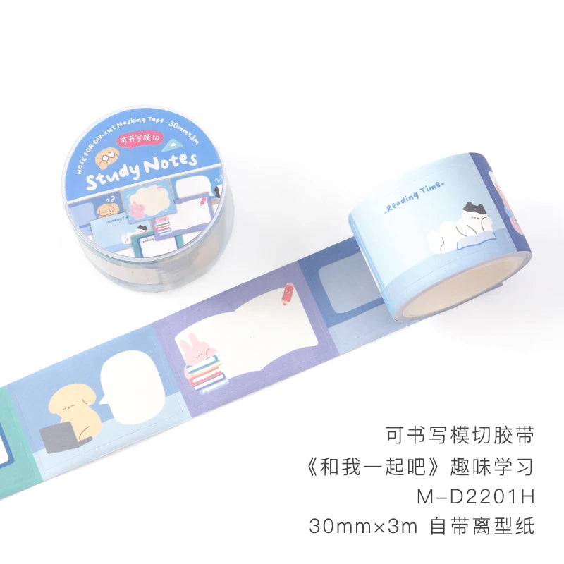 200cm/Roll INS Masking Tapes Cute cartoon pattern Decorative Label Stickers for Journal Scrapbooking Diary Album Stationery Tape Qme B 30mm X 3m