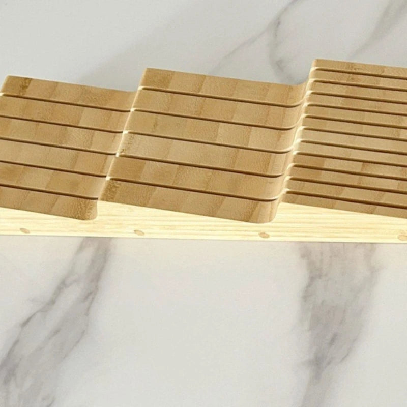 Wooden Drawer Cutlery Tray Separate Sections Daily Cooking D0LD Qme CN