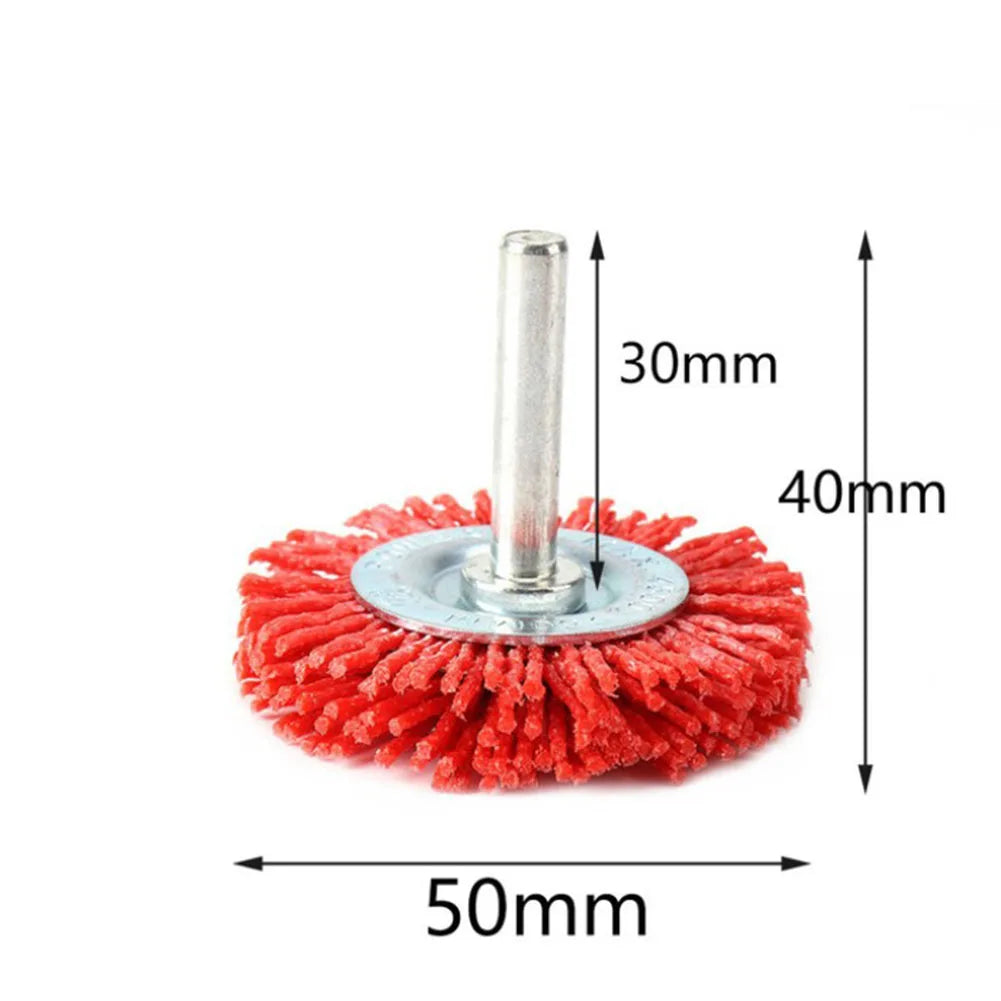 1 Pc Nylon Cup Brush Abrasive Wire Wheel Polishing Deburring 50/75/100mm Removing Paints Brush 6mm Shank Angle Grinder Qme 50mm