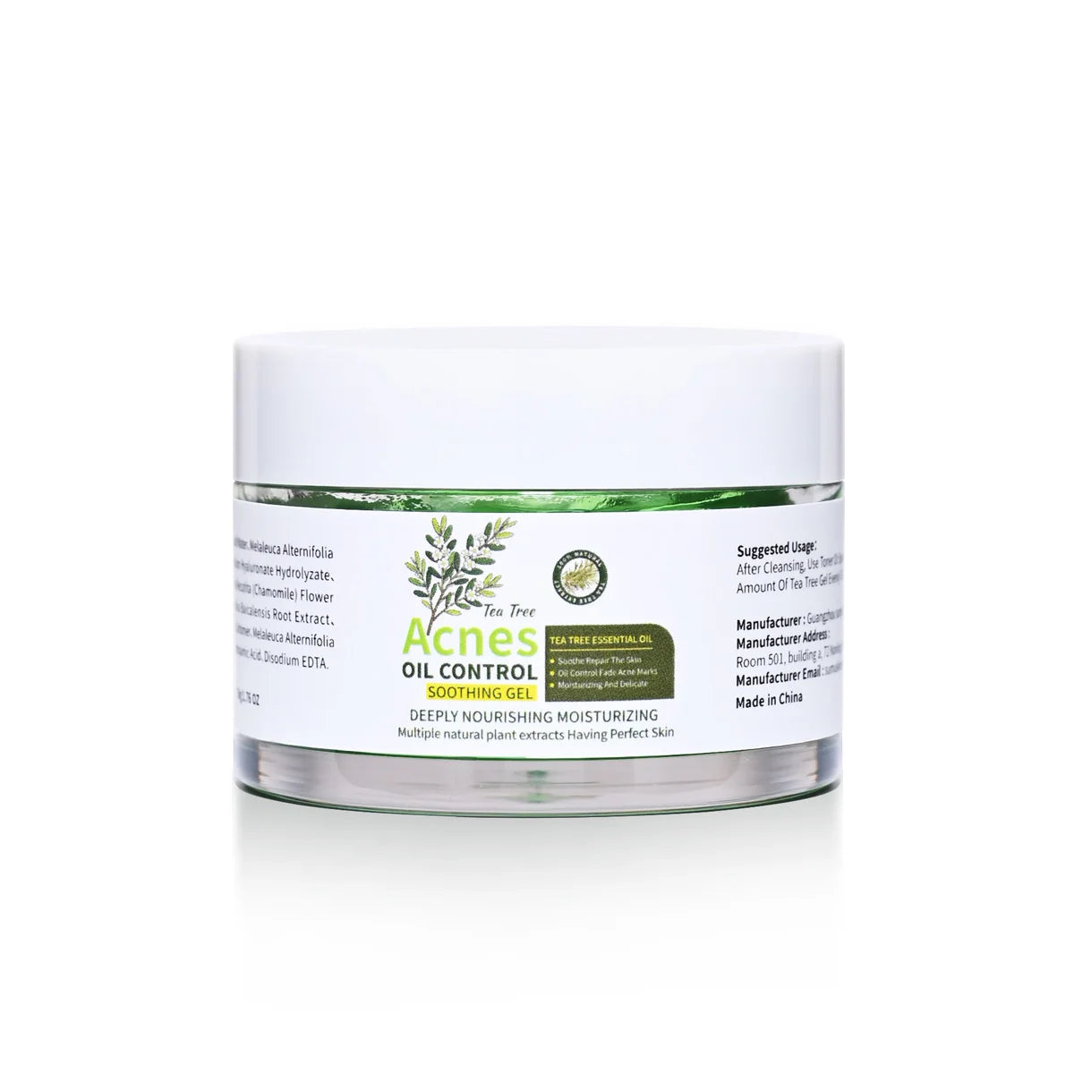 Organic Tea Tree Facial Acne Relieving Gel Has Function Whitening Qme
