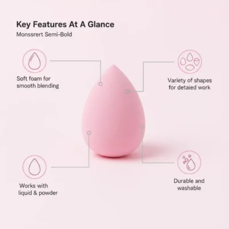14pcs Makeup Sponge Puff Set Velvet Triangel Powder Puff Beauty Egg Mini Finger Cosmetic Puff For Loose Powder Foundation Cream Qme