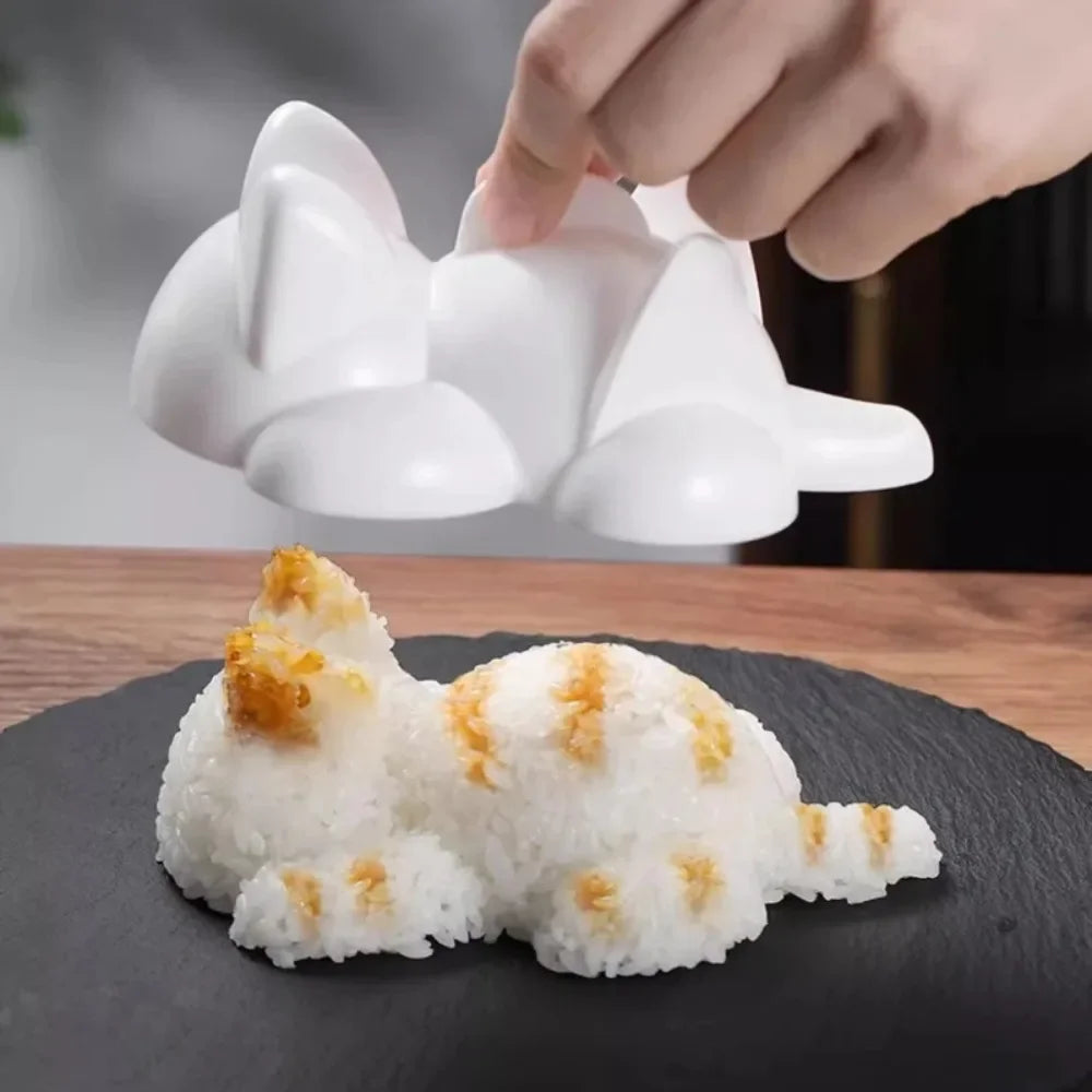 Cute Onigiri Molds Cat Animal Shape Sushi Kids Rice Mashed Potato Qme
