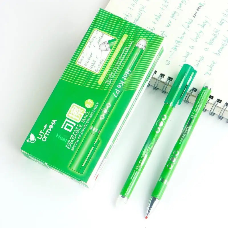 Heat Erasable Pen Gel Pens Nib Colored Smooth Writing School Office Qme Green