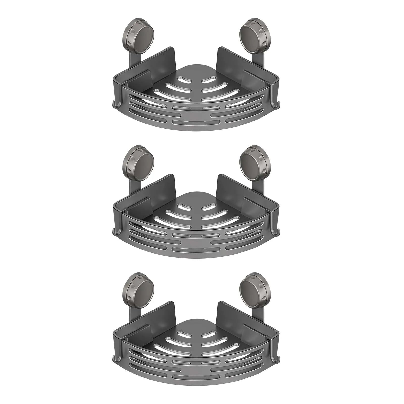 Suction Cup Corner Shelves No Drilling Bathroom Storage Rack Shower Shelf Suction Cup Caddy Corners Organizer Storage Rack Qme D One Size