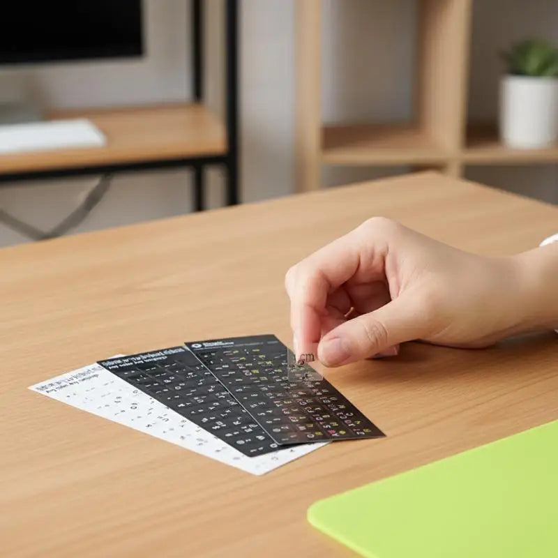 Hebrew Keyboard Stickers Button Alphabet Protective Film Qme