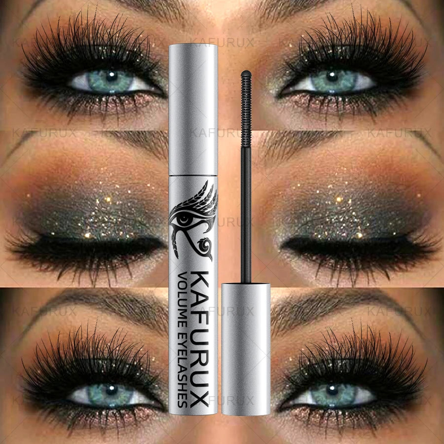 Black Silk Fiber Curling Mascara Ultra-fine Brush Lengthening Qme