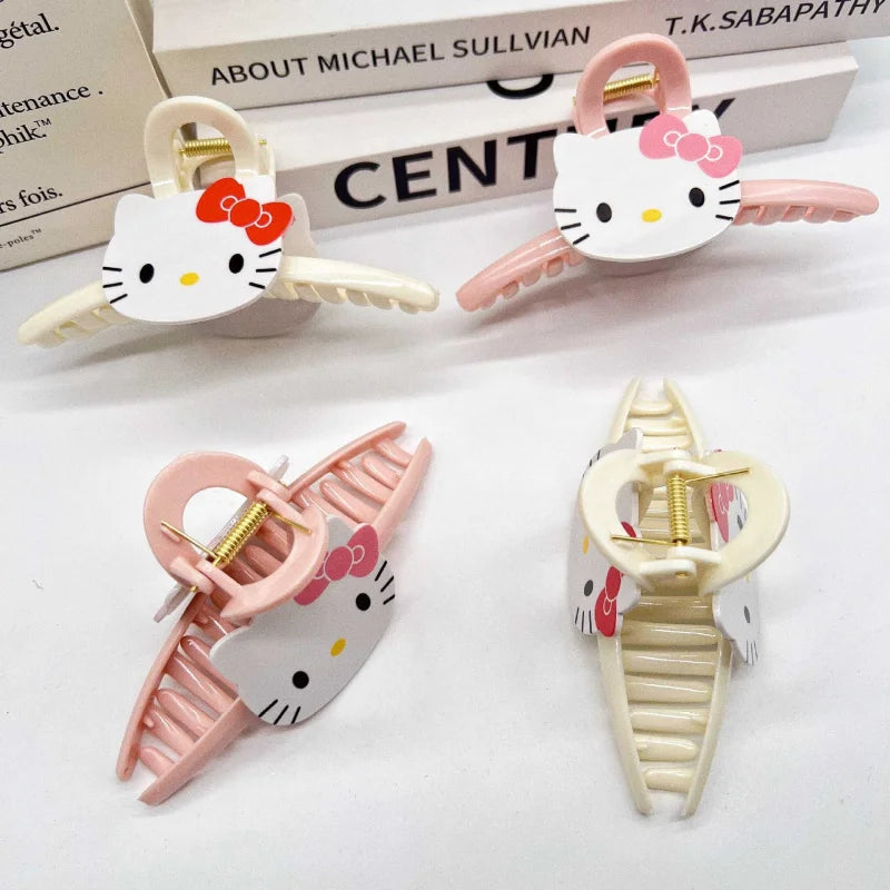 Hello Kitty High-Quality Cute Cat Hair Clip Student Hair Clip Versatile Hair Clip and Headpiece Shark Clip Qme