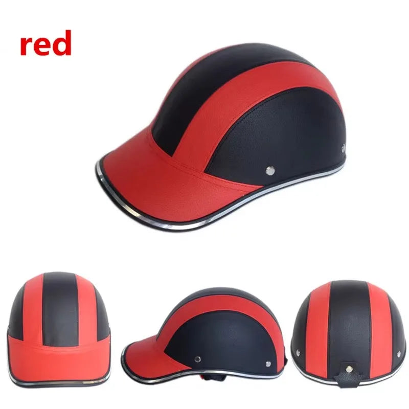 ESCAM Safety Helmet Motorcycle Helmet Half Helmet Summer Electric Car Men Women Personality Baseball Helmet Protection Qme