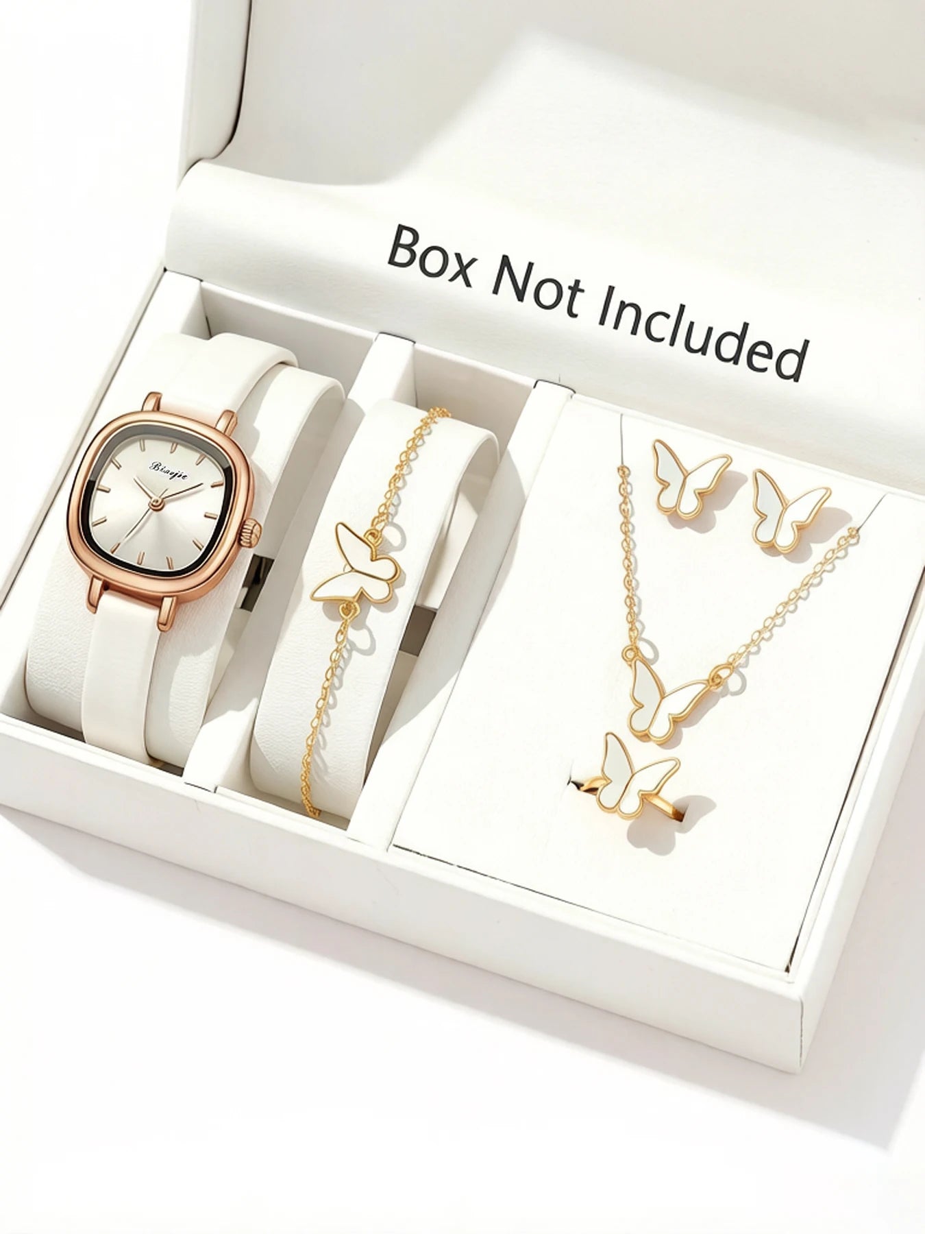6-piece female student ins style design exquisite retro art simple temperament high beauty watch set Qme WHITE No