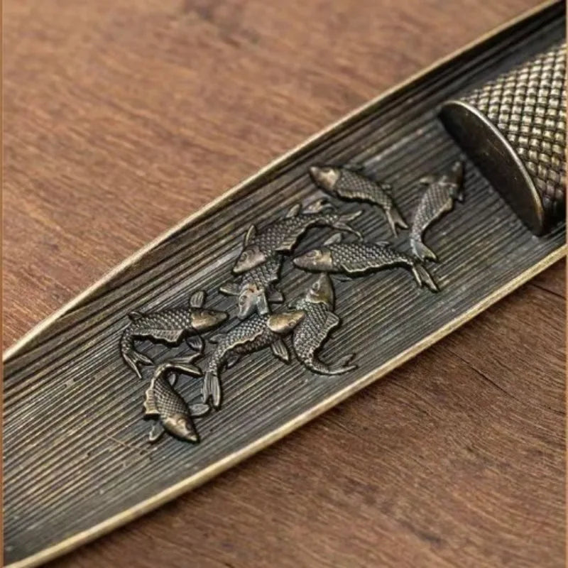 Creative Incense Holder Aromatherapy Ornament Boat Old Men Fishing Qme