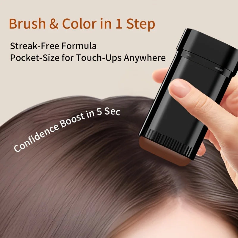 2-in-1 Hair Dye Stick Comb Black Brown Coffee Long-lasting Temporary Qme