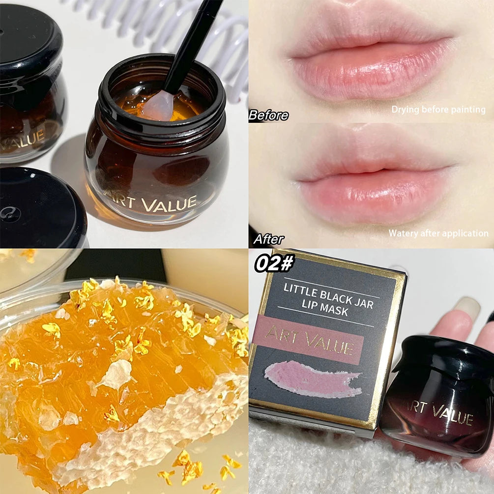 Lip Care Mask Sleeping Day And Night Moisturizing Fade Lip Lines Nourishing Lip Balm Hydrating Repair Anti-Chapped Lips Cosmetic Qme 02 Cherry blossom