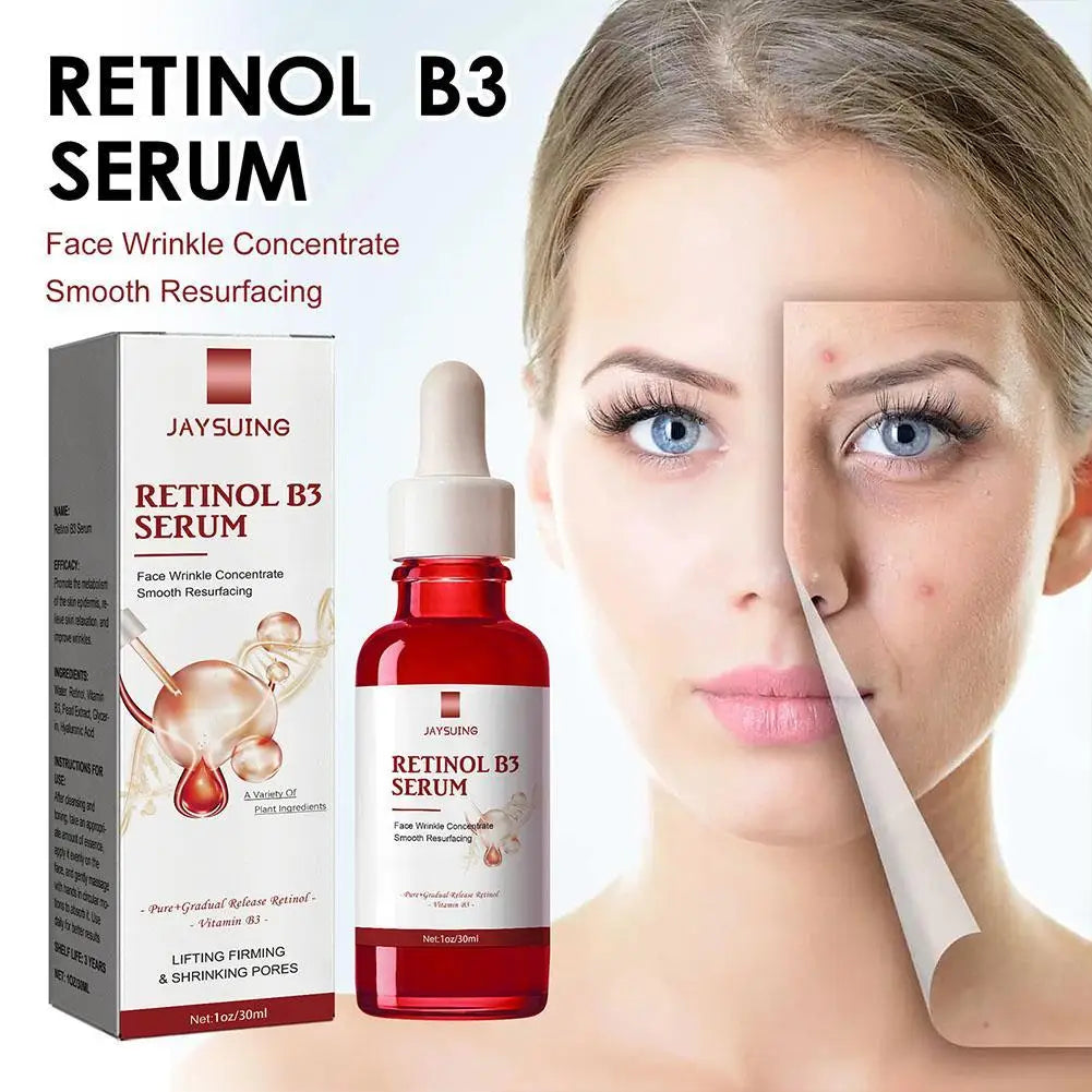 B3 Retinol Serum For Face With Hyaluronic Acid Minimize Wrinkles, Fine Lines Face Serum Instant Firming Lifting Liquid Skin Care Qme