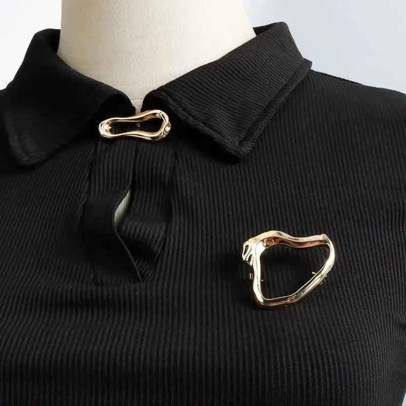 Geometric Irregular Brooches Exquisite Heart Waist Cinch Pins For Women Men Vintage Casual Versatile Fixed Clothing Accessories Qme