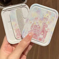 Fireworks Castle Flip-top Folding Mirror Portable Rectangle Cosmetic Qme Default Title